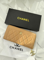 Гаманець Chanel великий бежевий