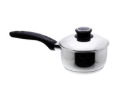 Ковш нержавеющий Empire 160 мм x 1 л с крышкой (0127)