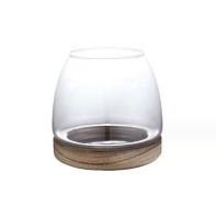 Ваза для цветов с подставкой 14137 10.5х15х15 см прозрачная