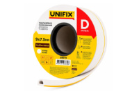Ущільнювач гумовий Unifix D 9 x 7.5 мм x 100 м білий (699711)