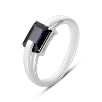 Серебряное кольцо CatalogSilver с натуральным сапфиром 1.69ct, вес изделия 2,65 гр (2162759) 17.5 размер