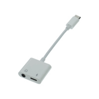 Адаптер переходник 2в1 Type-C to Jack 3.5/ Type-C white
