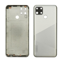 Задняя крышка для Realme C12 со стеклом камеры Silver (серебристая)