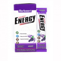 Энергетический напиток в порошке, Вкус Винограда, Bluebonnet Nutrition, Simply Energy Grape, 14 пакетиков по