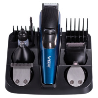 Машинка триммер для стрижки 4в1 с насадками Синий VGR V-172