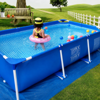 Bestway 56404 (300×201×66 см) каркасний басейн прямокутний Steel Pro Frame Pool синій