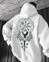 Худі біле з ДТФ (оверсайз) | 66-183