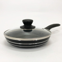 Сковорода UNIQUE UN-5161 18 см с крышкой, внешним и внутренним антипригарным мраморным покрытием