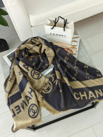 ПАЛАНТИН ШАРФ CHANEL двосторонній бежево-синій