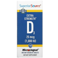 Superior Source Extra Strength D3 1,000 IU 100 швидкорозчинних таблеток