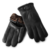 PODIUM Перчатка Мужская кожа Paidi 57-4 black мех Распродажа