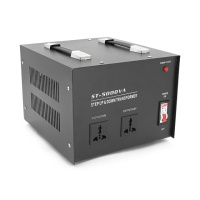 Преобразователь напряжения трансформаторный универсальный ST-5000VA Input 220 V/Output 110V, Input 220 V/Output 110V+ универсальная розетка