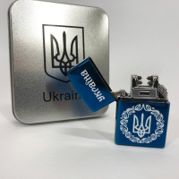 Дугова електроімпульсна запальничка USB металева коробка HL-447. Колір: синій