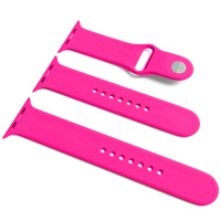 Силіконовий ремінець для Apple Watch Sport Band 42/44 (S/M & M/L) 3pcs (Рожевий / Barbie pink) - купити в SmartEra.ua