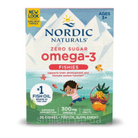 Омега для дітей, Nordic Omega-3 Fishies, Nordic Naturals, 300 мг, 36 цукерок у вигляді рибок