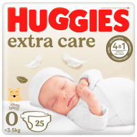 Подгузники Huggies Extra Care 0 (< 3,5 кг) 25шт (5029053548647)