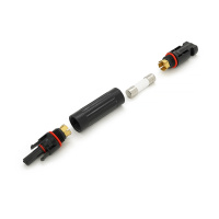 Коннектор RISIN MC4, под встроенный плавкий предохранитель (в комплекте), 30А,1000 В, 0.5mmΩ, огнестойкость UL94-VO,IP67, -40℃--+90℃, Black