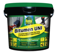 Бітумно-каучукова мастика для безшовної гідроізоляції BITUMEN UNI (9 кг) / HERCUL