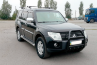 Кенгурятник QT011 Black (нерж.) для Mitsubishi Pajero Wagon IV 2006-2021 гг
