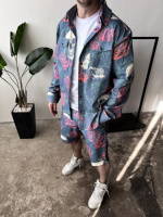 Синій чоловічий костюм | 54-011