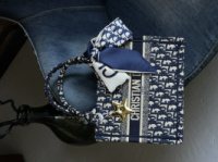 Сумка Dior шопер тканевий Medium size синій