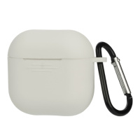 Чехол силиконовый с карабином для Apple AirPods 4 цвет  14 белый