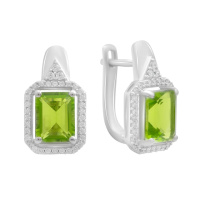 Серебряные серьги CatalogSilver с хризолітом (60002320)