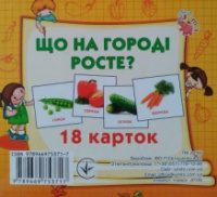 Картки міні (18 карток): Що росте на городі (у). (Джамбі)