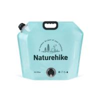 Складной контейнер для воды из полиэтилена Naturehike CNK2450CF027, 10 л, голубой