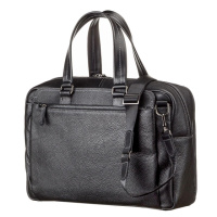 Сумка чоловіча 711123 шкіряна Чорна