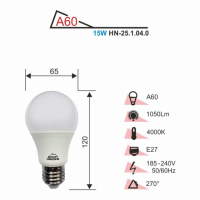 Лампа LED Soft line светодиодная лампа A60 15W E27 4000K