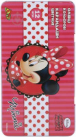 Олівці кольорові Minnie Mouse, 12 шт., шестигранні, металева коробка