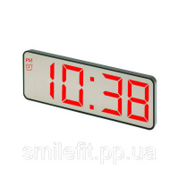 Електронний настільний LED годинник від USB VST-898-1 з будильником і термометром, Настільний LED Лід годинник