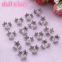 (10 шт) Обниматели для бусин. Цвет - сталь. Размер - 1,3 см.