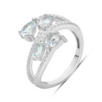 Серебряное кольцо CatalogSilver с натуральным топазом 2.638ct, вес изделия 2,96 гр (2179498) 17 размер