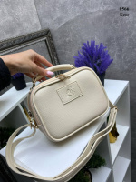 Два окремих відділи. Беж - спортивна, молодіжна крос-боді сумочка - ТОП продажу літнього сезону (0566)