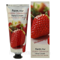 Крем для рук з екстрактом полуниці Farmstay Visible Strawberry Hand Cream, 100 ml