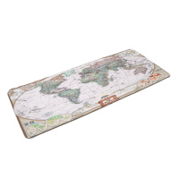Коврик 300*700 тканевой Карта мира с боковой прошивкой, толщина 3 мм, цвет White-gray, Пакет