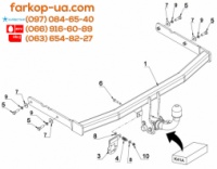 Тягово-сцепное устройство (фаркоп) Volkswagen Touran (2003-2015)