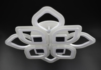 Люстра потолочная LED с пультом A2721/4+4S-3D-wh Белый 10х44х44 см.