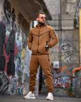 Мужской спортивный костюм PANATINAICOS brown ПП7929