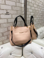 Пудра — MICHAEL KORS — стильна молодіжна сумка у формі трапеції (1660)