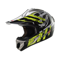 Кросс шлем LS2 MX433 STRIPE BLACK HI-VIS YELLOW