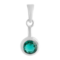 Серебряная подвеска CatalogSilver с аквамарином nano 0.756ct (2141389)