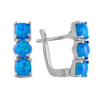 Серебряные серьги CatalogSilver с опалом 1.286ct (2050629)