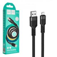Кабель HOCO U110  Lightning 2,4A 1,2m Черный