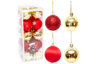 Набор игрушек елочных красно-золотых 5см (20шт) (116227)