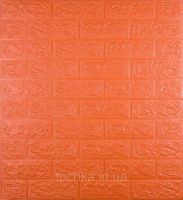 Самоклеюча декоративна 3D панель під помаранчеву цеглу 700x770x3 мм