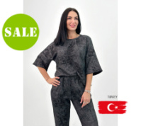 Жіночий костюм з турецької двонитки петля з ефектом tie dye «George»| Норма| Розпродаж моделі