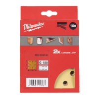 Папір шліфувальний HP MILWAUKEE, 115х107мм HL, зерно 180, (10шт)